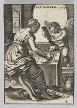 Arithmetic, from the series Seven Liberal Arts, Georg Pencz ca. 1500–1550 graphic artist;
