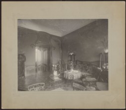 Lódz. Maurycy Poznanski's Palace . View of the drawing room with Art Nouveau decoration and