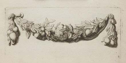 Festoon: 8; Quellinus, Artus 1609–1668 engraver?; lemons; baroque; festoons; garlands;