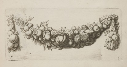 Festoon: 9. Artist: Artus Quellinus 1609–1668 engraver?. Baroque style. Subject: festoons,