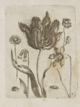 Floral arrangement, Tobias Frankenberger 1627–1664, young, engraver; German; Strasbourg; flowers,