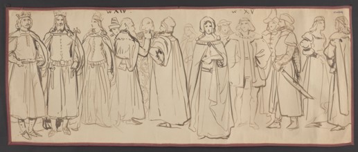 Polish costumes from the 14th and 15th centuries: the time of Casimir the Great; draughtsman