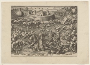 Courage Fortitudo, Galle, Philips 1537–1612 graphic artist/author, Cock, Hieronymus ca. 1510–1570