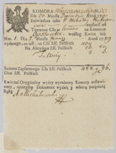 printed mark of the customs chamber in Warsaw; customs seals; document seals; Zurakowski, Witold