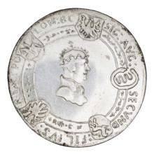 Majnert's forgery of the crown thaler, Sigismund I the Old (King of Poland; 1506–1548). Obverse: