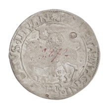 Lithuanian grosz, Sigismund I the Old (king of Poland; 1506–1548). Obverse: Polish crowned Eagle;
