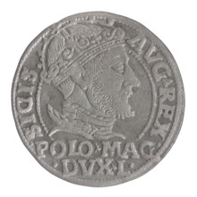 Lithuanian grosz on a Polish foot, Sigismund II Augustus (King of Poland; 1544–1572). Polish coins;