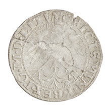 Lithuanian grosz, Sigismund I the Old (King of Poland; 1506–1548). Obverse: Crowned Polish Eagle;