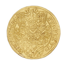 2 ducats, Charles II (Duke of Ziebice-Olesnica; 1587–1617). Obverse: male bust in armour with a