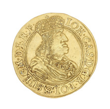 Gdansk ducat, Lesse, Daniel (1656–1685). John II Casimir Vasa (King of Poland; reign 1648–1668).