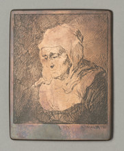 Bust of an old woman in a white bonnet, Plonski, Michal (1778–1812), graphic artist;