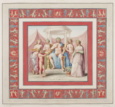 Vestigia delle Terme di Tito. Vault decoration of room 25, Carlone, Marco (1742-1796), graphic