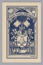 Heraldic bookplate (1901) by Lorenz Max Rheude (1863–1939) and Dominik Witke-Jezewski (1862–1944).
