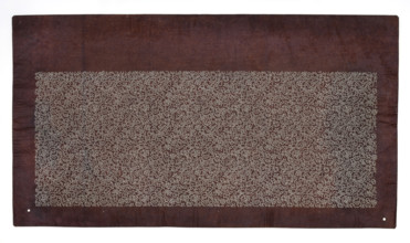 Katagami dyeing stencil, komon type; pattern of small motifs of the symbolic 'eight treasures'