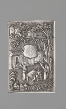 Business card case, goldsmith, Chinese art, Chinese, figurative scenes, Qing (1644–1911), bamboos,