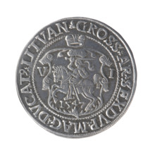 Lithuanian sixer, Sigismund II Augustus (King of Poland; 1544–1572), Jagiellonian dynasty; royal