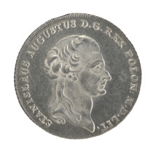 Crown thaler of Stanislaw August Poniatowski (King of Poland; 1732–1798), 1794. Obverse: Head of
