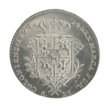 Crown thaler, Stanislaw August Poniatowski (King of Poland; 1732–1798). Obverse: Head of Stanislaw
