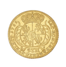 Crown Augustus; maker: Ernest Dietrich Croll (fl. 1753–1763); subject: Augustus III Sachsen (King