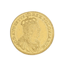 Crown ducat, Johan Georg Goedecke (mintmaster, 1750–1753). August III the Saxon (King of Poland,