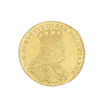 Crown Half-Augustusdor, Augustus III Saxony (King of Poland; 1733–1763), Goedecke, Johan Georg