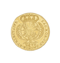 Crown Half-Augustusdor, Augustus III Saxony (King of Poland; 1733–1763), Goedecke, Johan Georg