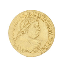 Crown ducat, Jan III Sobieski (King of Poland; reign 1674–1696). Obverse: bust in a laurel wreath,