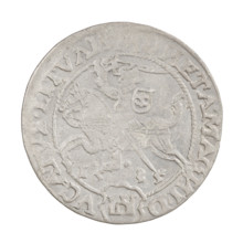 Lithuanian grosz, Sigismund I the Old (King of Poland; 1506–1548), R2 (rarity). Silver coin