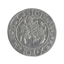 Lithuanian half-grosz, Sigismund II Augustus (King of Poland; 1544–1572), good preservation; coats