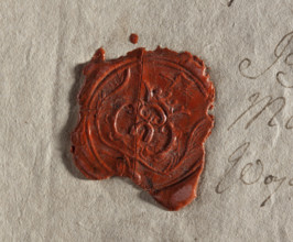 city seal of the town of Gniewoszów. Seals attached to a document issued jointly by the towns of