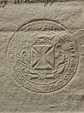 Round seal impression of the Civil-Military Order Commission of Zwinogrodzkie County, 1791. Round