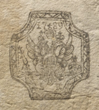 Customs house receipt in Dubienka. In the upper left corner a printed mark — a crowned eagle.