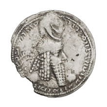 drachma, Ardashir I (ruler of Persia; 224–242), busts, crowns, altar, Persia, Sassanid Kingdom,