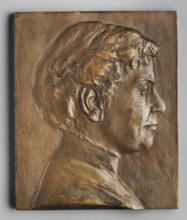 Head of a woman, Kazimierz Mieczyslaw Chodzinski (1861–1921). Obverse: head of a woman in right