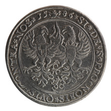 Thaler (Gulden), Pawel (publisher). Jerzy Fryderyk (Duke of Karniów; 1539–1603) — iconography: