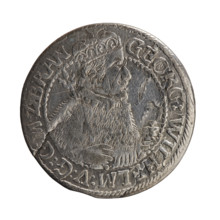Obv. Bust facing right in mitre and electoral mantle. A sceptre in his right hand, the left resting