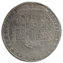 Thaler; obverse: torso facing right in a collar and decorative armour girded with a sash, sceptre