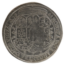 Thaler, ca. 1641. Obverse: torso in mitre and electoral mantle turned right, sceptre in right hand,