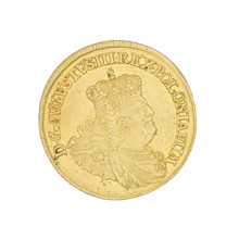 Crown ducat, August III Sas (King of Poland; 1733–1763), Croll, Ernest Dietrich (fl. 1753–1763),