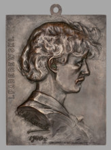 Czeslaw Makowski (1873–1921), bust of Ignacy Jan Paderewski (1860–1941), male bust in right profile