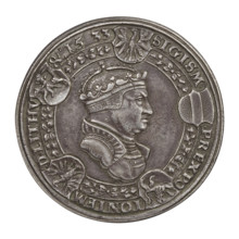 Crown medal thaler (cast), Sigismund I the Old (King of Poland; 1506–1548), medal thalers, crowns,