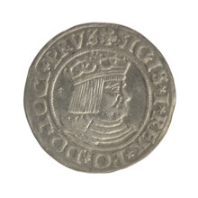 Gdansk grosz, Sigismund I the Old (King of Poland; 1506–1548). Jagiellonians (dynasty). Obv.: