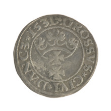 Gdansk grosz, Sigismund I the Old (King of Poland; reign 1506–1548). Polish coin, Jagiellon dynasty