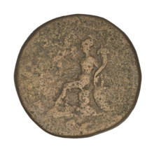 sestertius, Hadrian (76–138; Roman emperor 117–138); obverse: head of Hadrian with laurel wreath