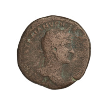 Hadrian (76–138; Roman emperor 117–138). Coin (119–138). Obverse: Bust of Hadrian with laurel