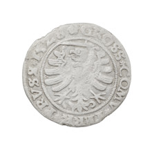 Prussian grosz, Sigismund I the Old (King of Poland; 1506–1548), 1528, Torun, Poland; Obverse: