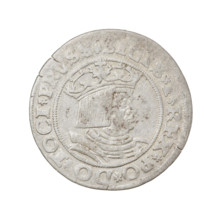 Prussian grosz, Sigismund I the Old (King of Poland; 1506–1548); 1528, Torun, Poland. Obverse: