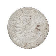 Prussian grosz, Sigismund I the Old (King of Poland; 1506–1548). Obverse: Crowned male bust in
