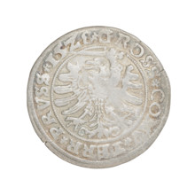Prussian grosz, Sigismund I the Old (King of Poland; 1506–1548). Obverse: Crowned male bust in