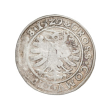 Prussian grosz, Sigismund I the Old (King of Poland; 1506–1548); obverse: crowned male bust in